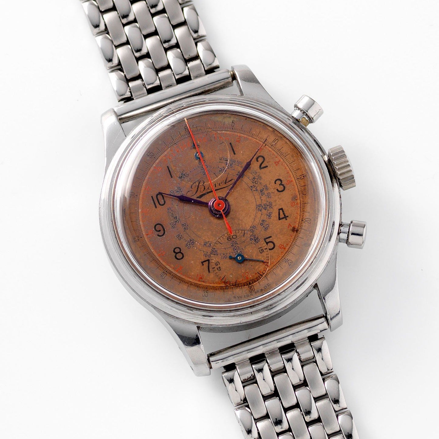 Bovet Steel Chrongraph Salmon Dial 1950S