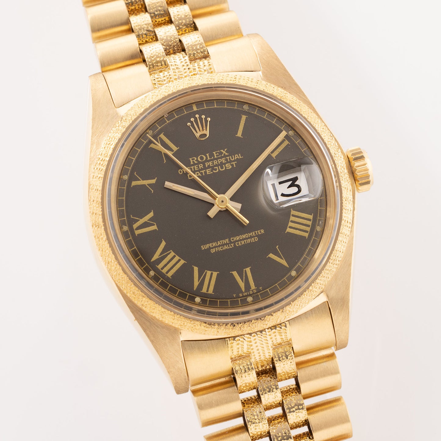 Rolex Datejust Colour changed Buckley dial Morellis finish ref 1611 Box and papers set