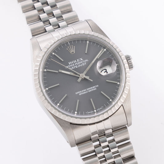 Rolex Datejust Grey dial ref 16220 