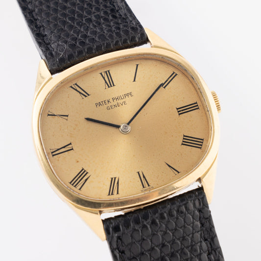 Patek Philippe Golden Ellipse Champagne Dial in 18k Yellow Gold Ref. 3545