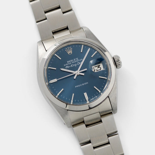 Rolex Air King Date Ref 5700 Blue Dial