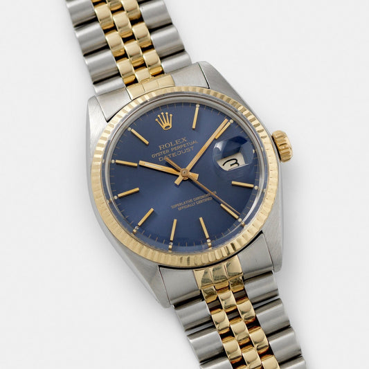 Rolex Datejust Steel and Gold 16013 Blue Dial