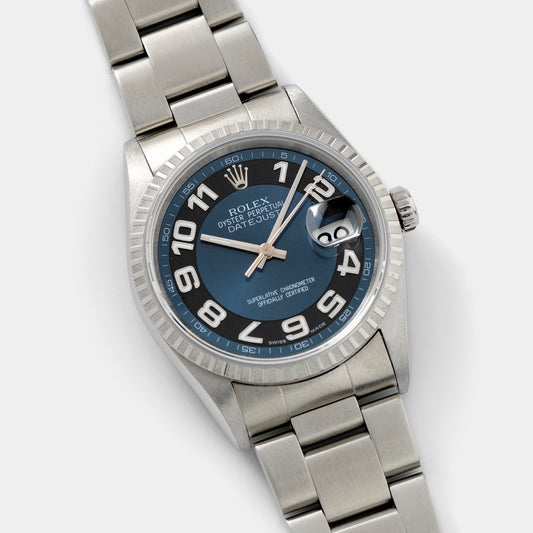 Rolex Datejust Blue and Black Tuxedo Dial Reference 16220