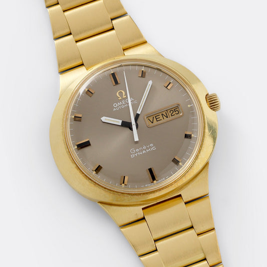 Omega Dynamic Yellow Gold Grey Dial Ref 166.079