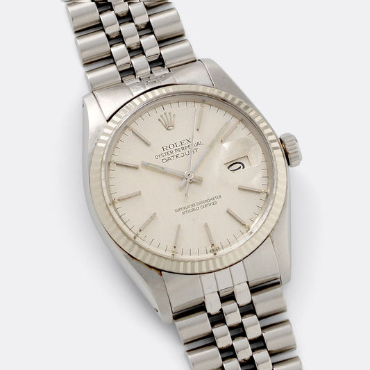 Rolex Datejust Reference 16014 Silver Linen Dial