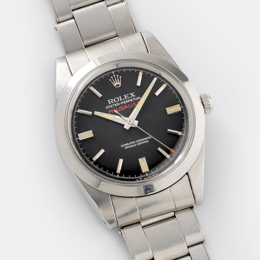 Rolex Milgauss 1019 Black Dial Square Lume Box and Papers