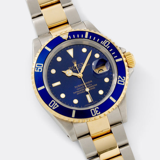 Rolex Submariner Date Blue Dial Two-Tone 16613