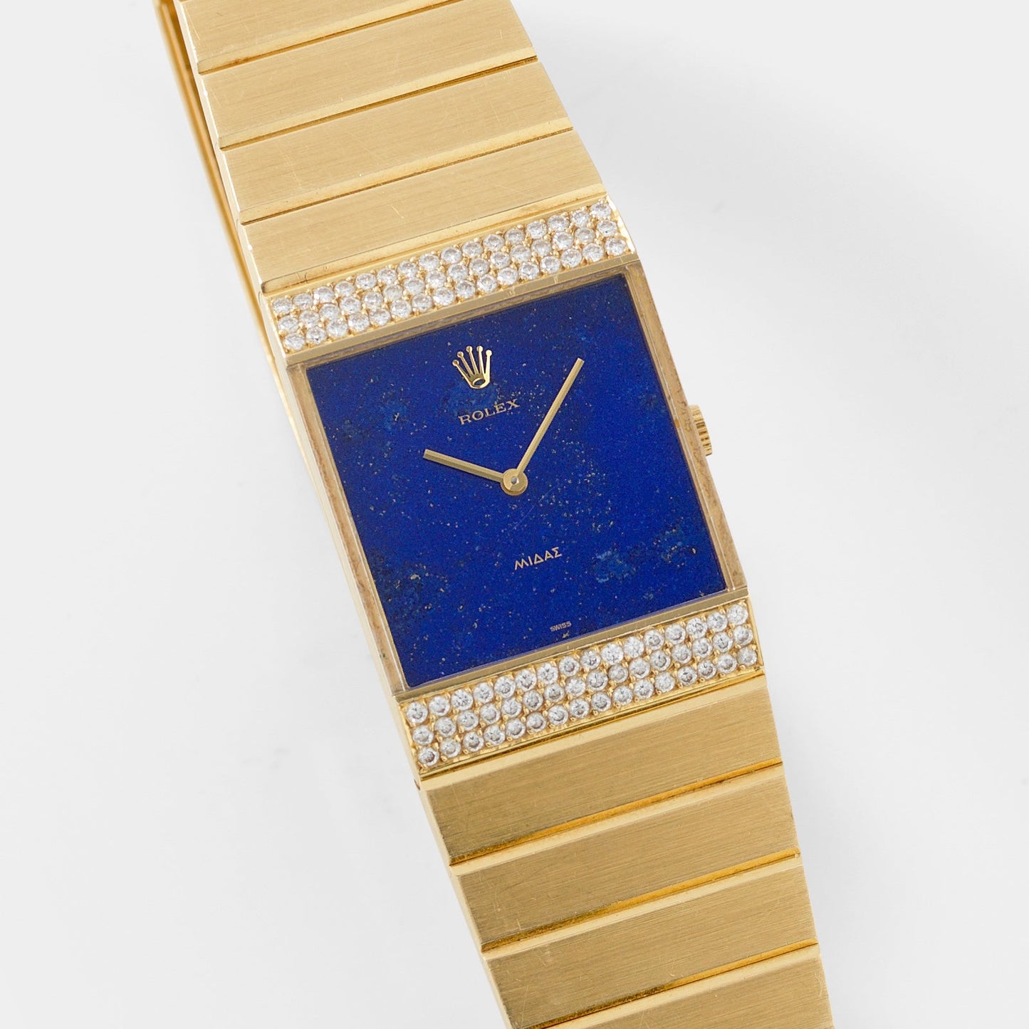 Rolex King Midas Lapis Lazuli Dial Diamond Lugs