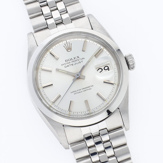 Rolex Datejust 1600 Silver Soleil Pie Pan Dial