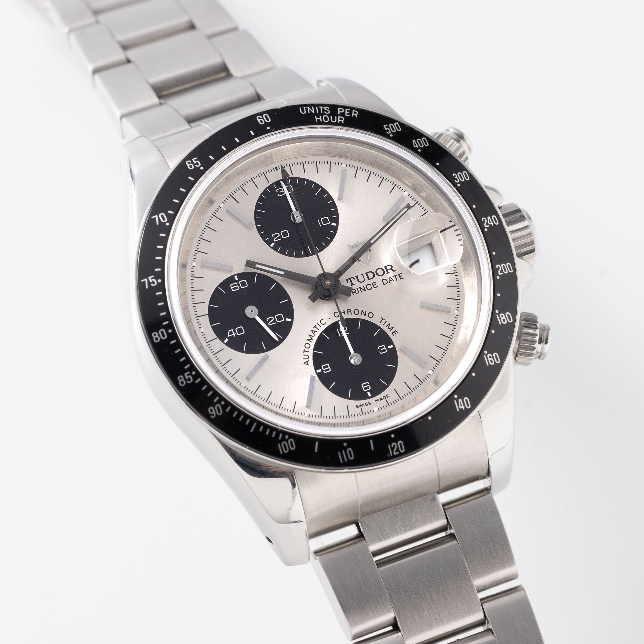 Tudor Prince Date Chronograph Silver Dial ref 79260 certifiwatch