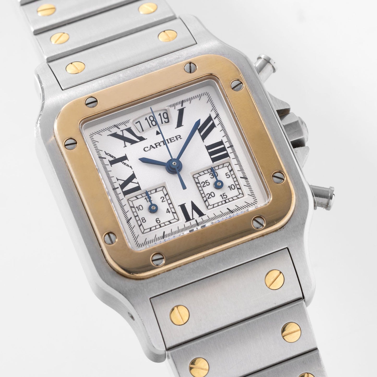 Cartier Santos Galbee chronoflex 2425 steel and gold