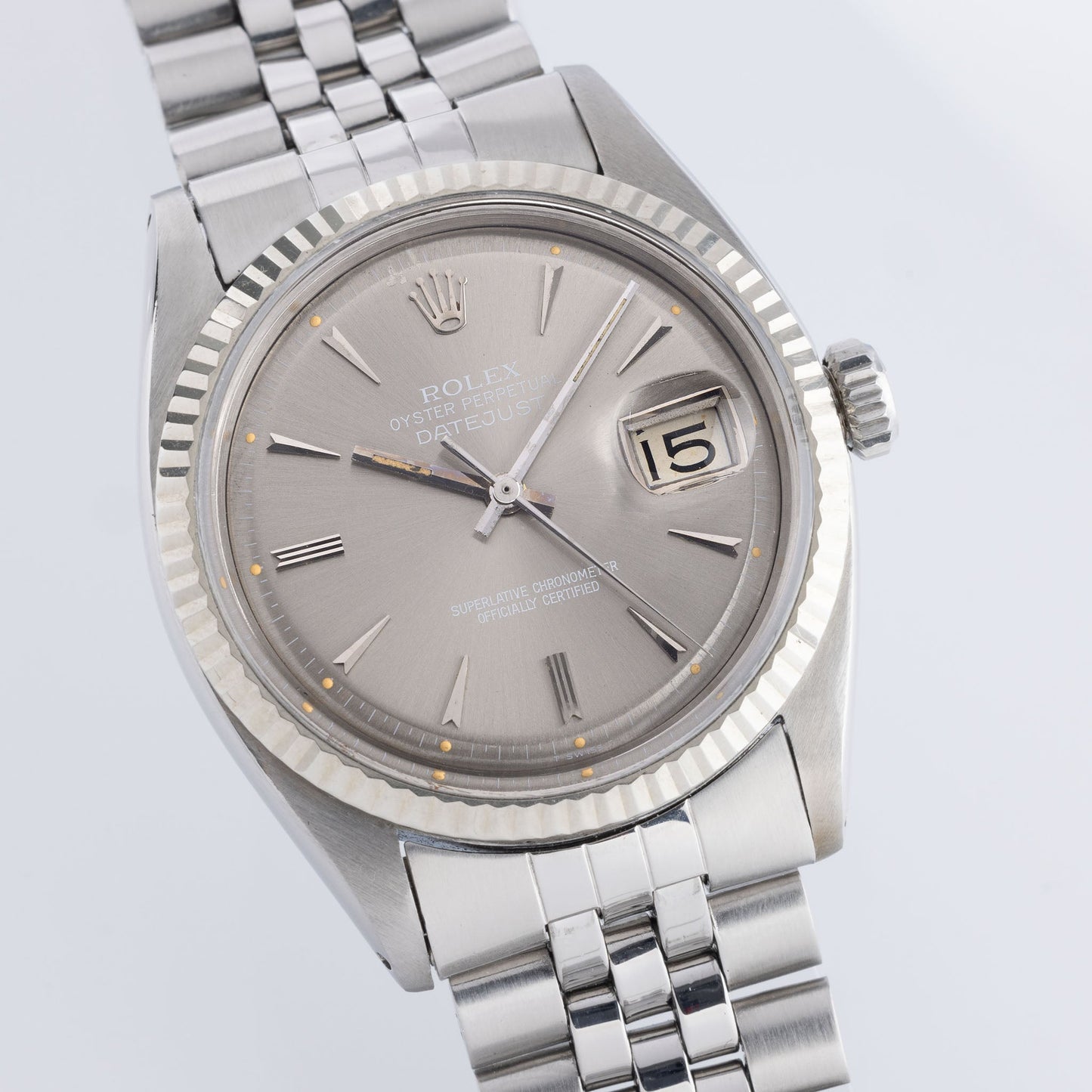 Rolex Datejust Rare Grey dial "Arrowhead’ Ref 1601