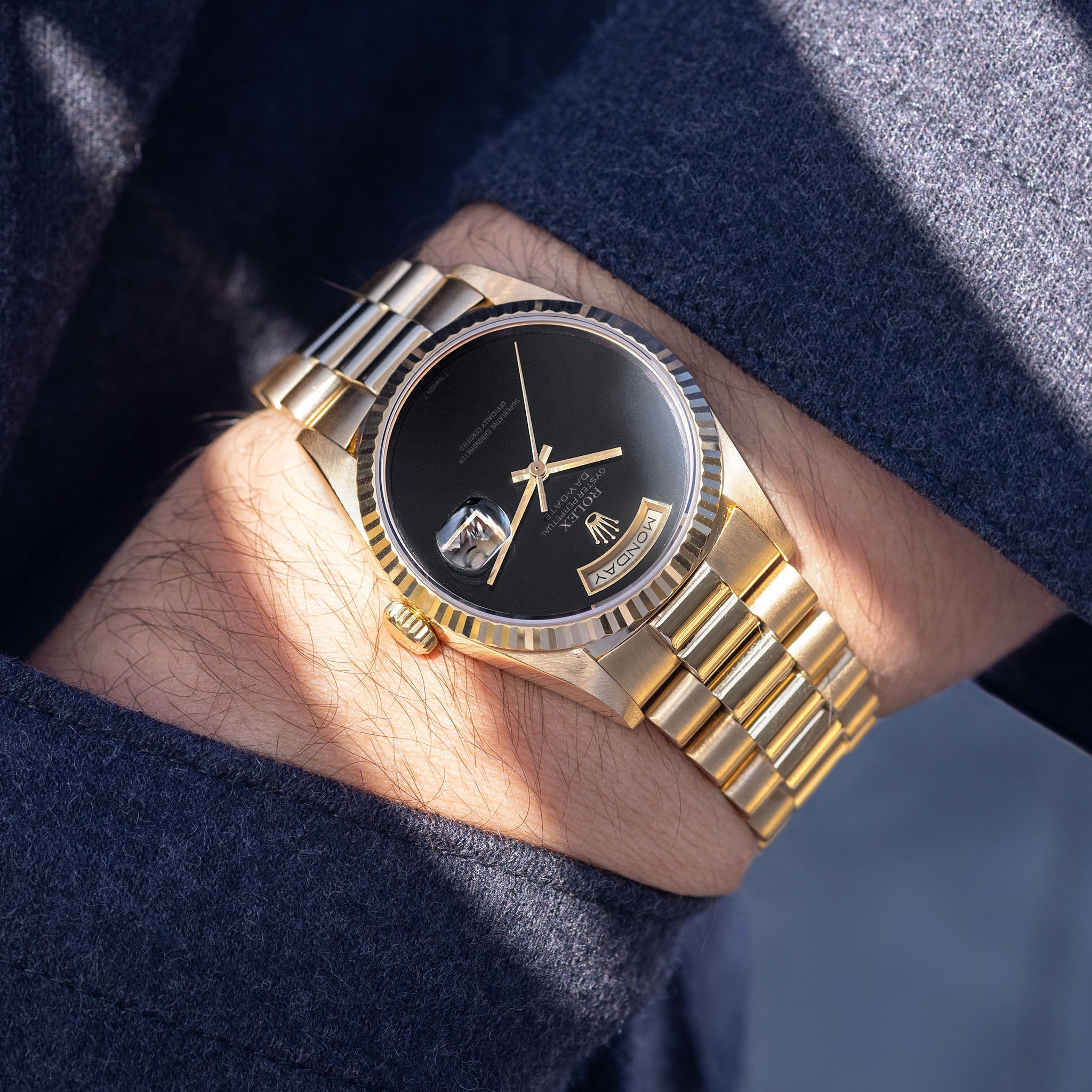 Rolex Day Date 18238 Onyx Dial