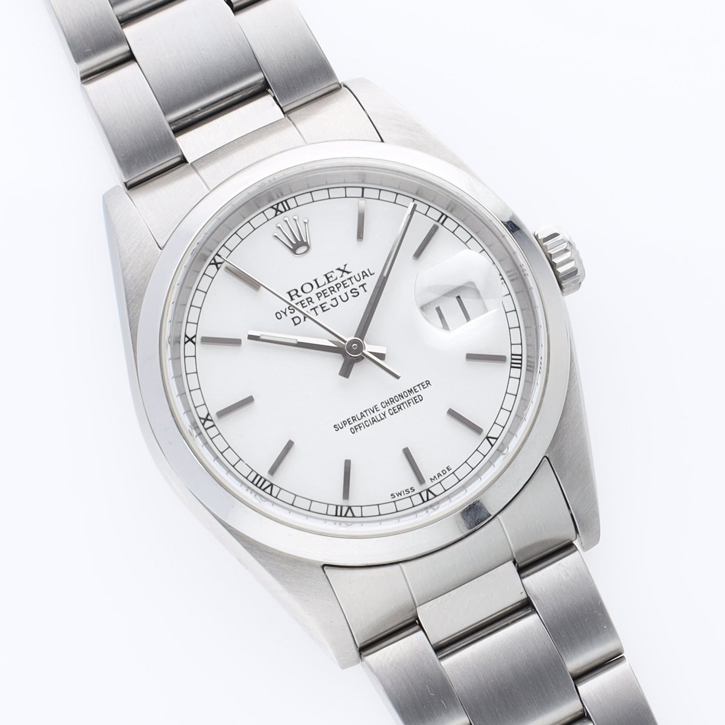 Rolex Datejust 16200 White Dial With Rolex Guarantee Paper