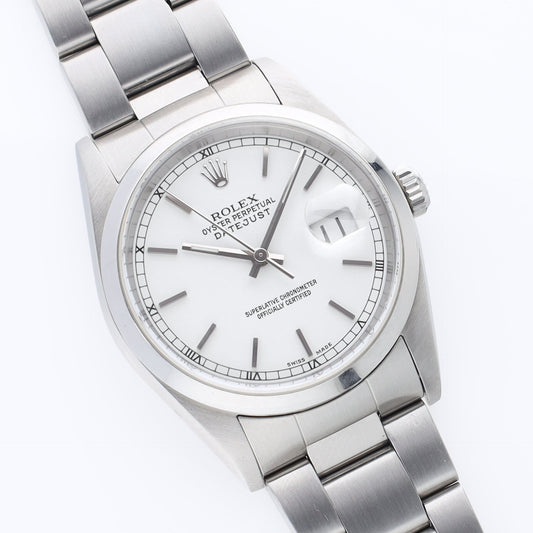 Rolex Datejust 16200 White Dial With Rolex Guarantee Paper