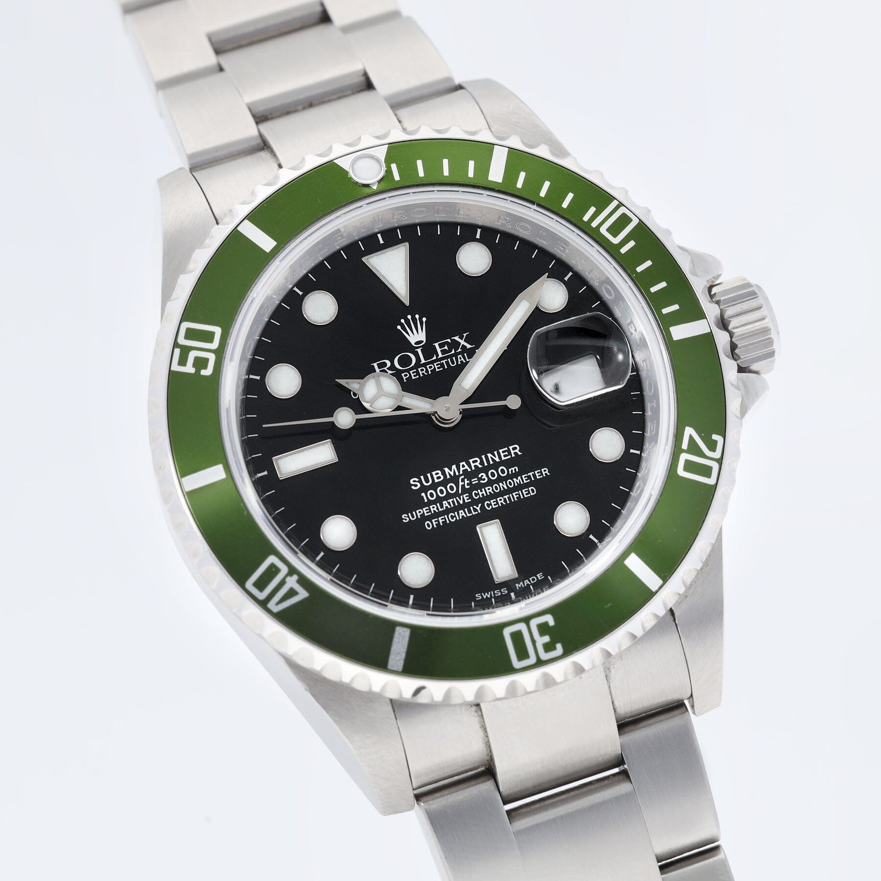 Rolex Submariner Date 16610LV 50th Anniversary Green Bezel with Papers