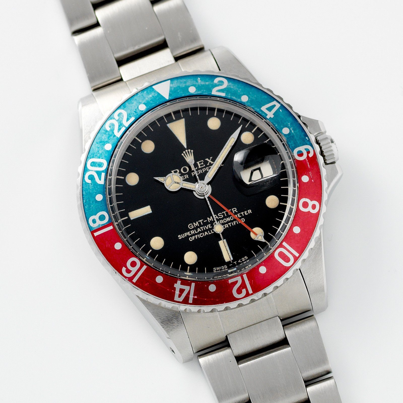 Rolex 1675 Gilt Dial Gmt Master certifiwatch
