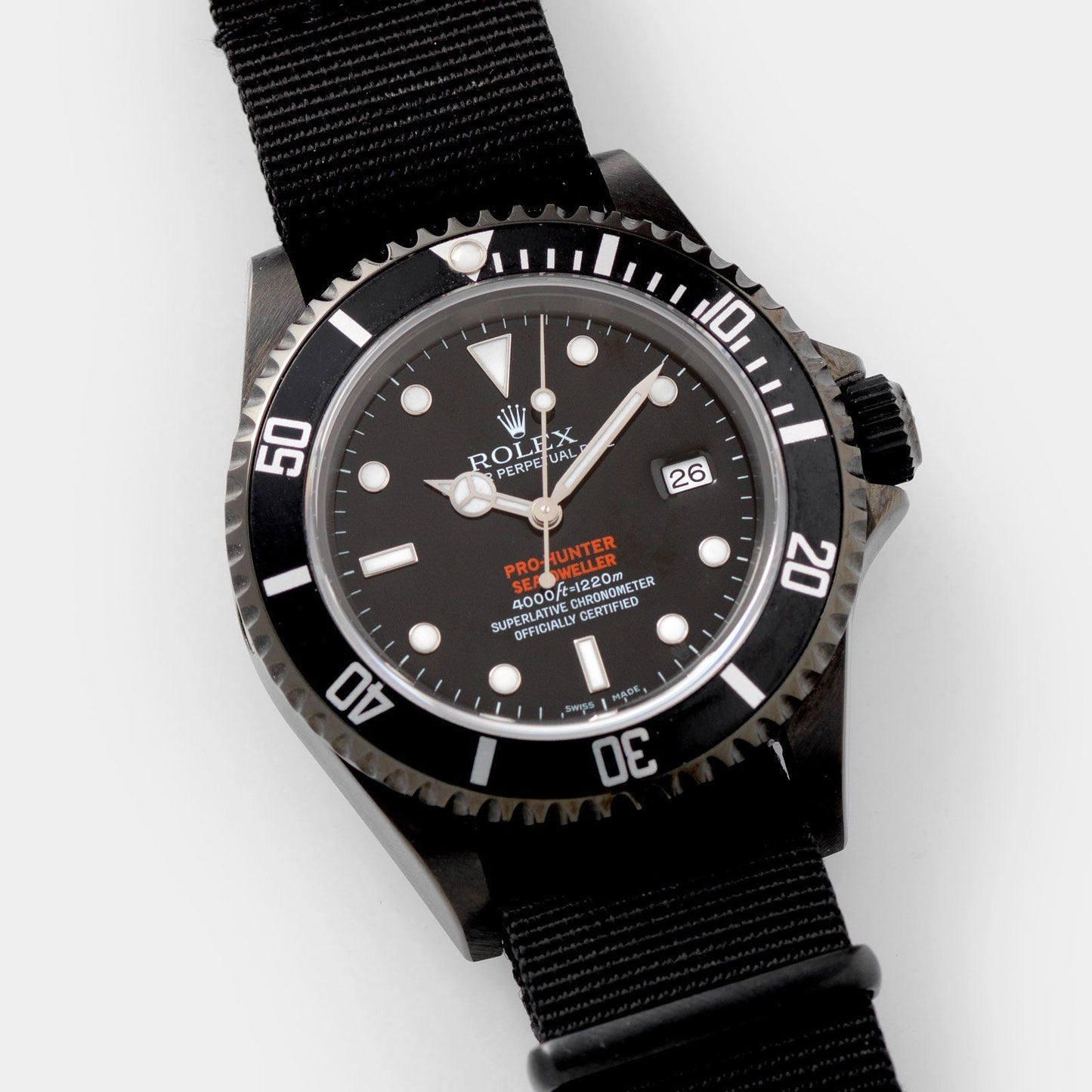 Rolex Pro Hunter Seadweller Reference 16600 Black Dlc Coated