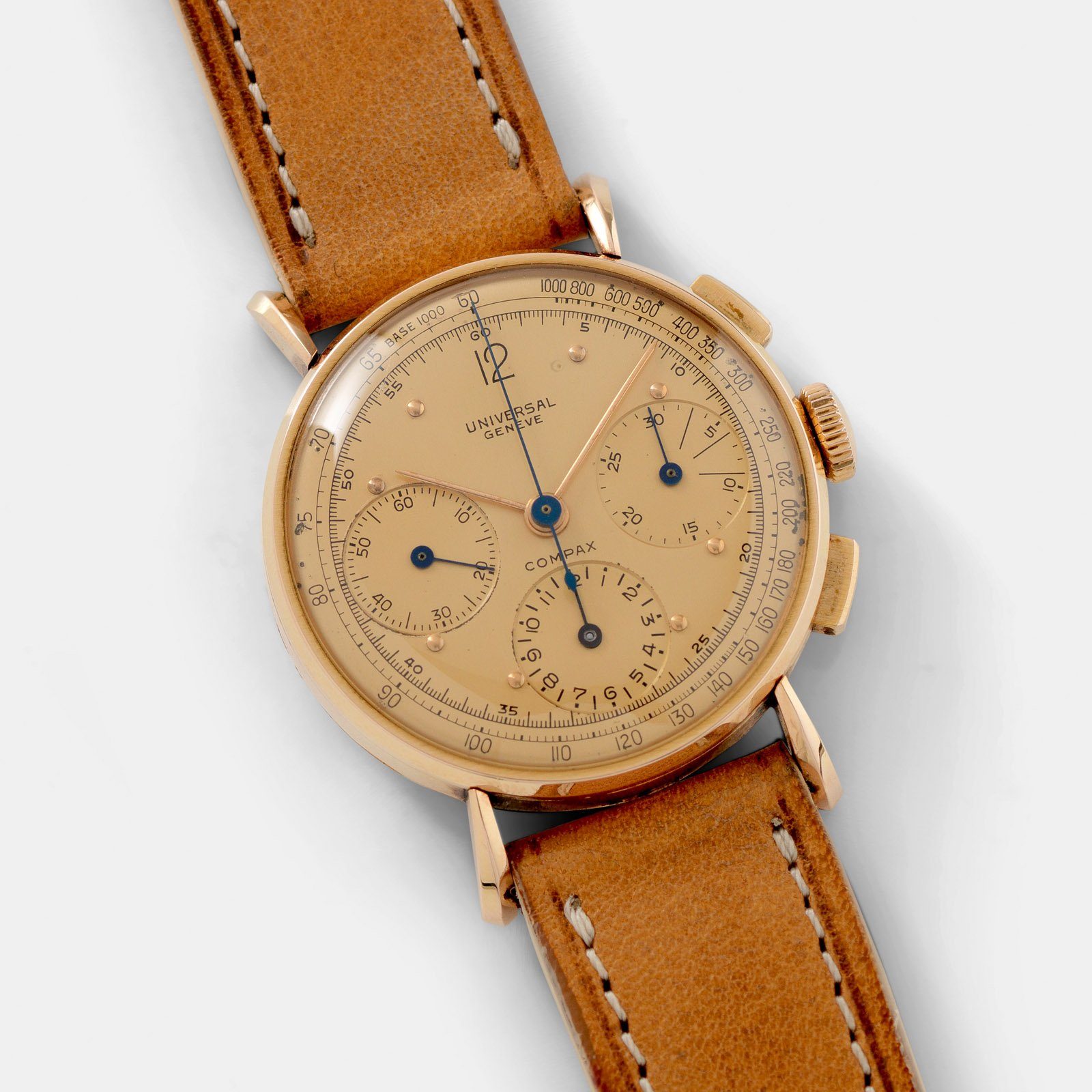 Universal Geneve - Tri-Compax Original 1947 Ref. 52216 Claw-Lugs 14kt. Gold  Chronograph - Cal. 481 - Lorologiese Fine Watches